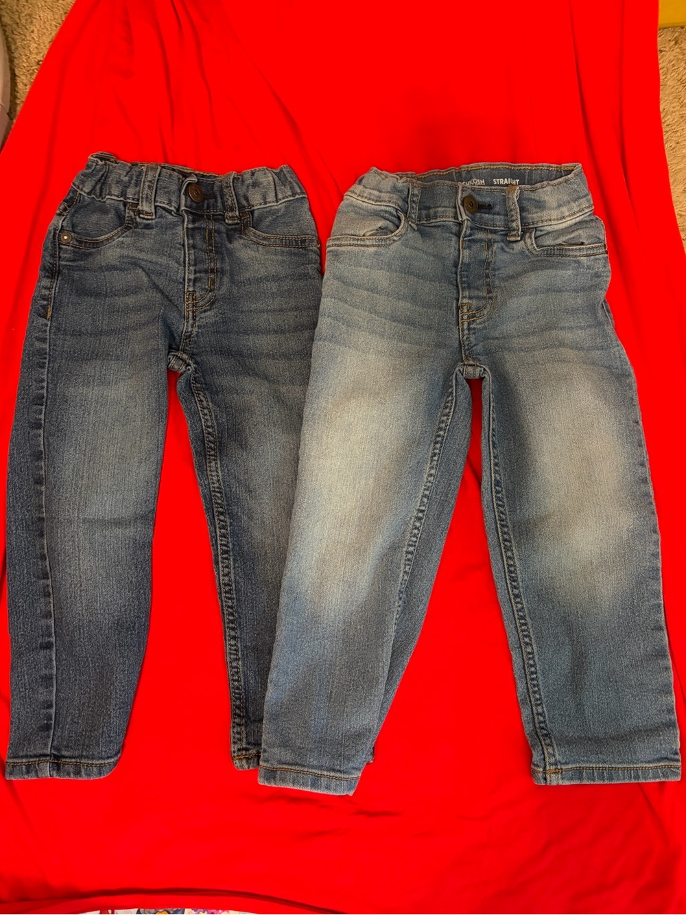 OshKosh B'gosh Jeans- Light & Medium Wash - size 3T